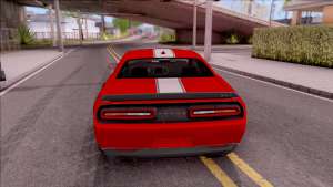 Dodge Challenger Hellcat Consept для GTA San Andreas вид сзади