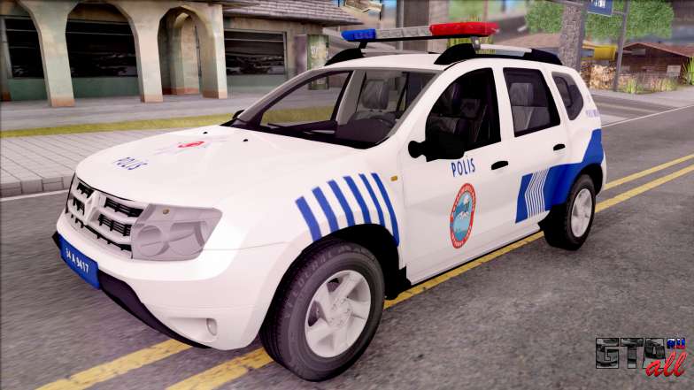 Renault Duster Turkish Police Patrol Car для GTA San Andreas вид спереди