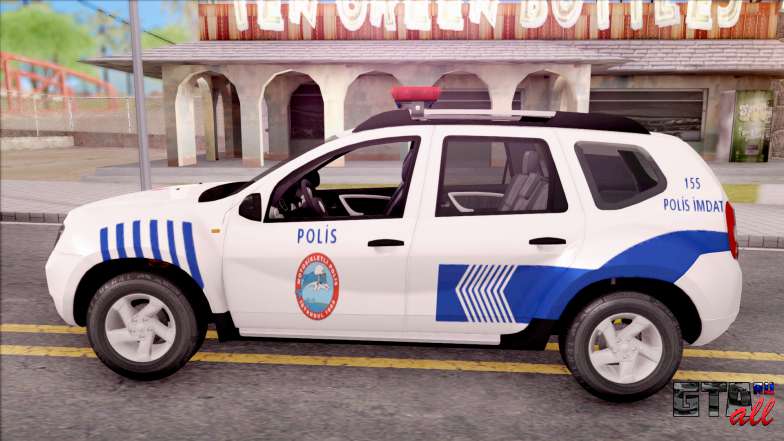 Renault Duster Turkish Police Patrol Car для GTA San Andreas вид сбоку