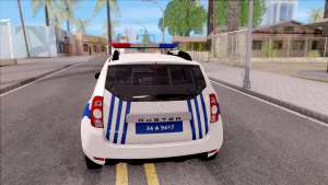 Renault Duster Turkish Police Patrol Car для GTA San Andreas вид сзади