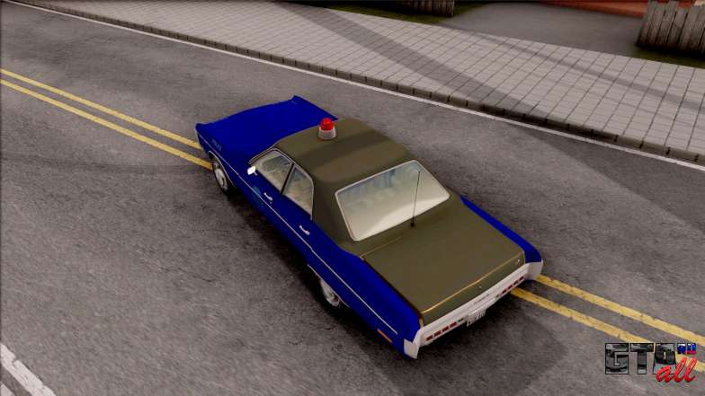 Plymouth Fury 1972 Housing Authority Police для GTA San Andreas вид сверху