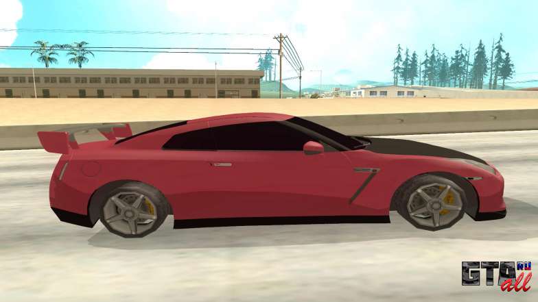 Nissan GTR для GTA San Andreas вид сбоку