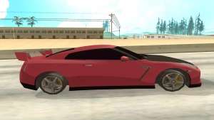 Nissan GTR для GTA San Andreas вид сбоку