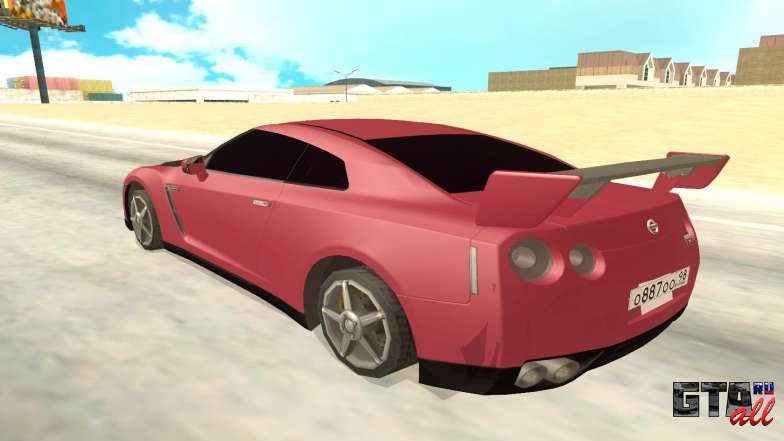 Nissan GTR для GTA San Andreas вид сзади