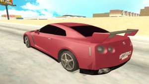 Nissan GTR для GTA San Andreas вид сзади