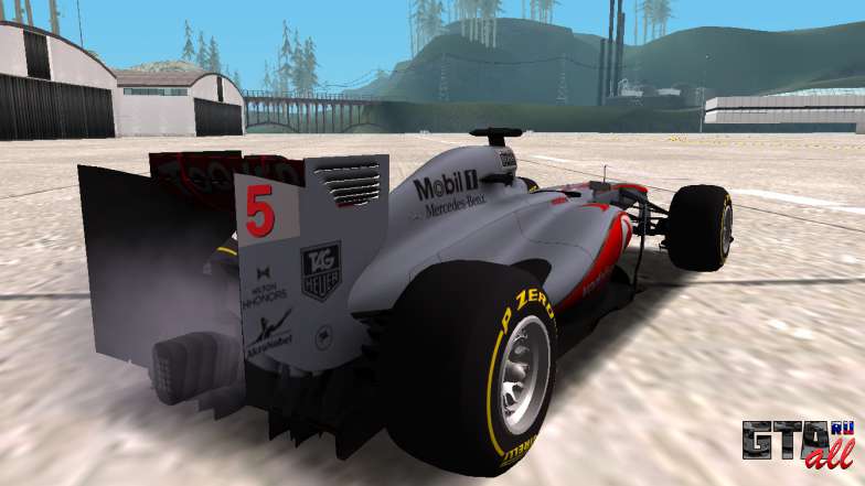 McLaren MP4-28 2013 для GTA San Andreas вид сзади