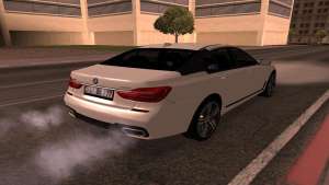 BMW 750i Armenian для GTA San Andreas вид сзади