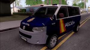 Volkswagen Transporter Spanish Police для GTA San Andreas вид спереди