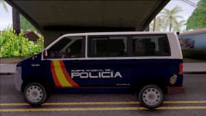 Volkswagen Transporter Spanish Police для GTA San Andreas вид сбоку