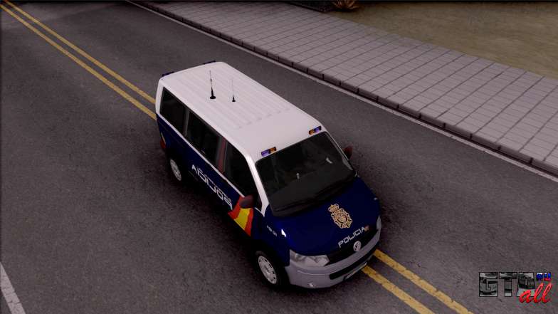 Volkswagen Transporter Spanish Police для GTA San Andreas общий вид