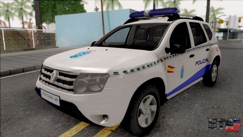 Renault Duster Spanish Police для GTA San Andreas вид спереди