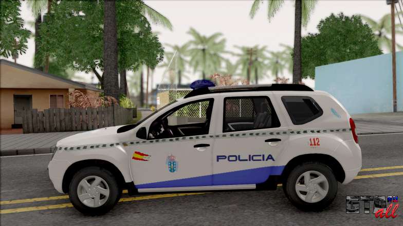 Renault Duster Spanish Police для GTA San Andreas вид сбоку