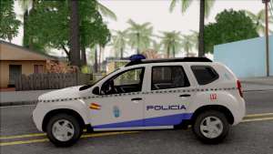 Renault Duster Spanish Police для GTA San Andreas вид сбоку