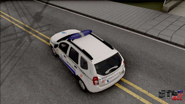 Renault Duster Spanish Police для GTA San Andreas вид сверху