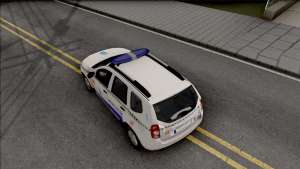 Renault Duster Spanish Police для GTA San Andreas вид сверху