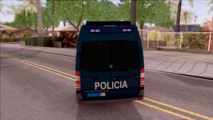 Mercedes-Benz Sprinter Spanish Police для GTA San Andreas вид сзади