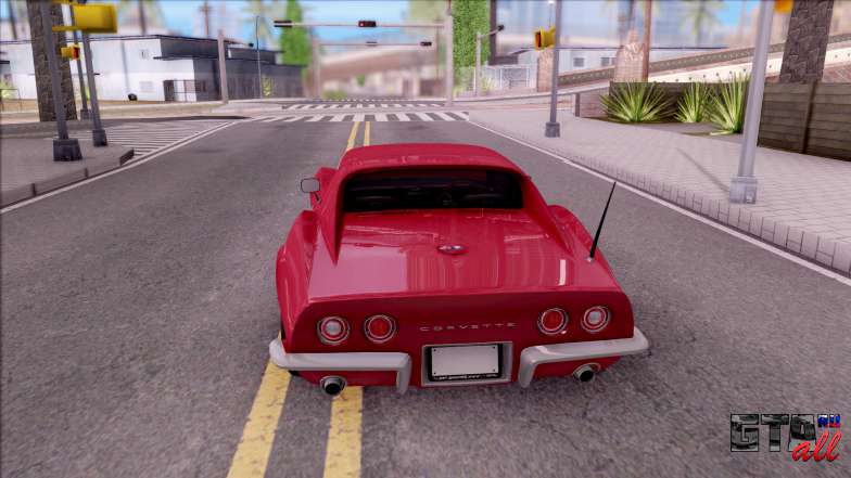 Chevrolet Corvette C3 Stingray для GTA San Andreas вид сзади