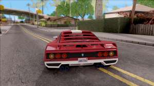 GTA V Grotti Cheetah Classic для GTA San Andreas вид сзади