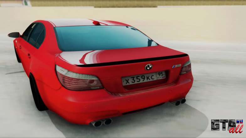 BMW M5 E60 для GTA San Andreas вид сзади