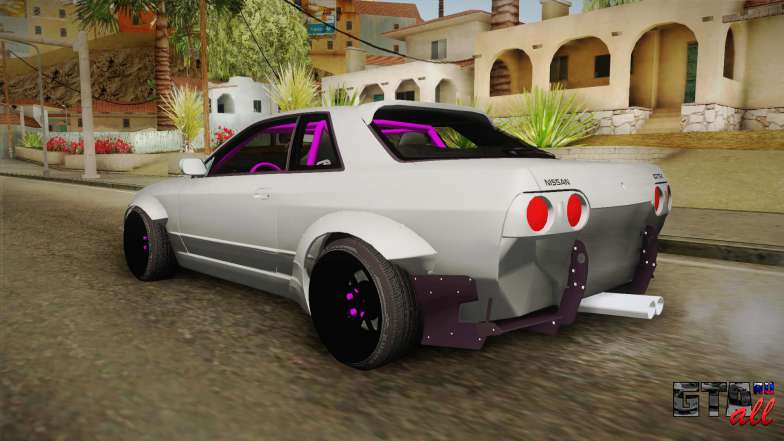 Nissan Skyline R32 Rocket Bunny для GTA San Andreas вид сзади