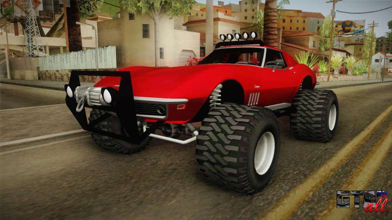 Chevrolet Corvette C2 Stingray Off Road для GTA San Andreas вид спереди