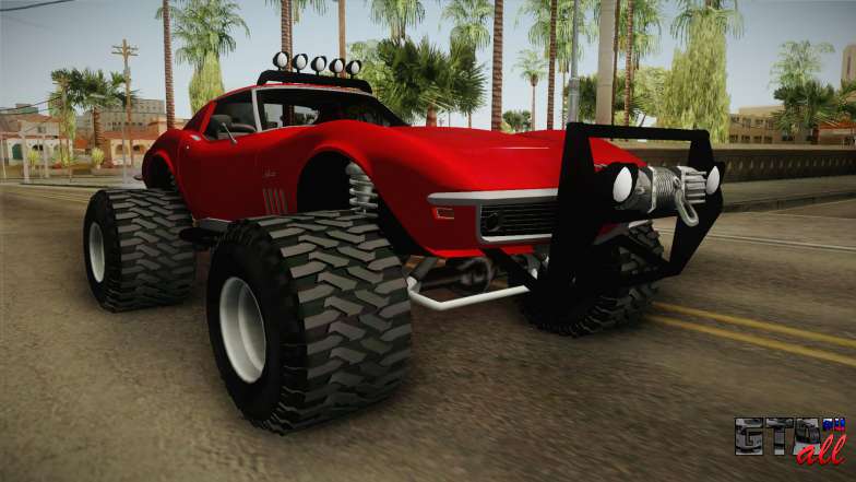 Chevrolet Corvette C2 Stingray Off Road для GTA San Andreas передняя часть