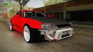 Toyota Supra Drift Monster Energy для GTA San Andreas вид спереди