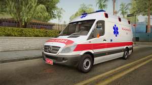 Mercedes-Benz Sprinter Iranian Ambulance для GTA San Andreas вид спереди