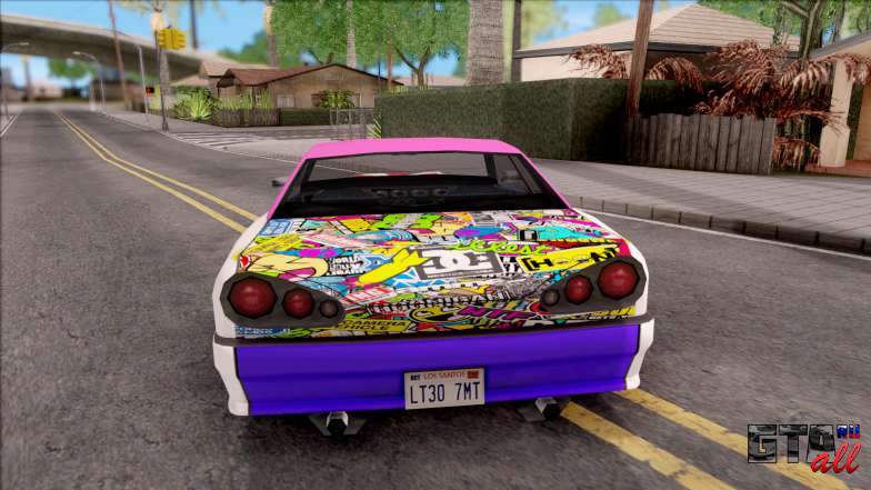 Emilia x Megumin Elegy Itasha Paintjob для GTA San Andreas вид сзади