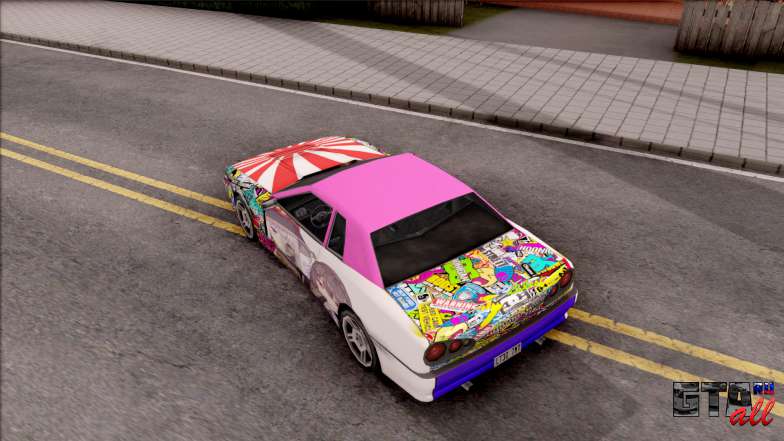 Emilia x Megumin Elegy Itasha Paintjob для GTA San Andreas наклейки