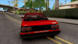 Nissan Skyline R31 v1.0 для GTA San Andreas вид сзади