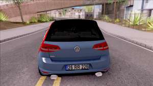 Volkswagen Golf 7 GTI Turkish Airlines для GTA San Andreas вид сзади