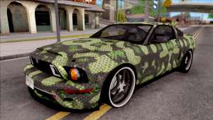 Ford Mustang Shelby GT500KR Super Snake v2 для GTA San Andreas вид спереди