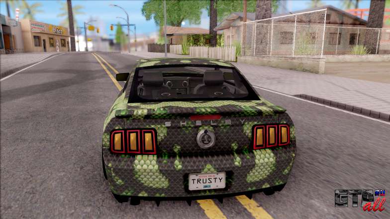 Ford Mustang Shelby GT500KR Super Snake v2 для GTA San Andreas вид сзади