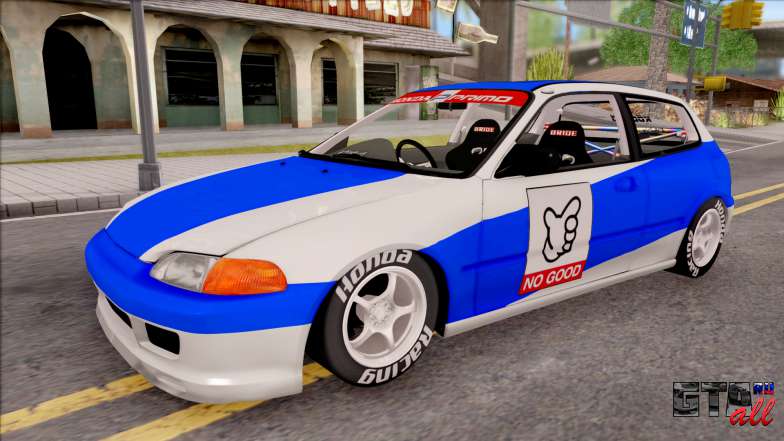 Honda Civic EG Kanjo для GTA San Andreas вид спереди