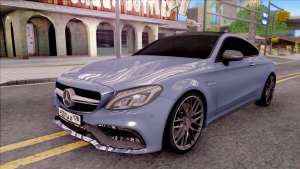 Mercedes-Benz C63S AMG Coupe 2016 v2 для GTA San Andreas вид спереди