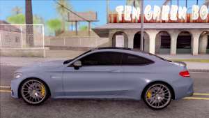 Mercedes-Benz C63S AMG Coupe 2016 v2 для GTA San Andreas вид сбоку