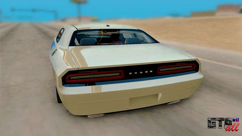 Dodge Challenger Drag Pak Supercharged для GTA San Andreas задняя часть