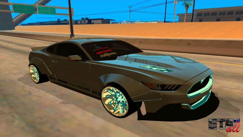 Ford Mustang Azure Inferno для GTA San Andreas вид спереди