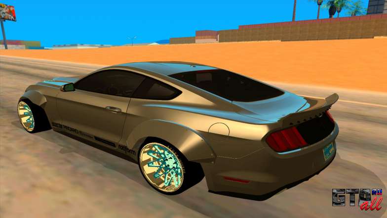 Ford Mustang Azure Inferno для GTA San Andreas вид сзади