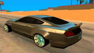 Ford Mustang Azure Inferno для GTA San Andreas вид сзади