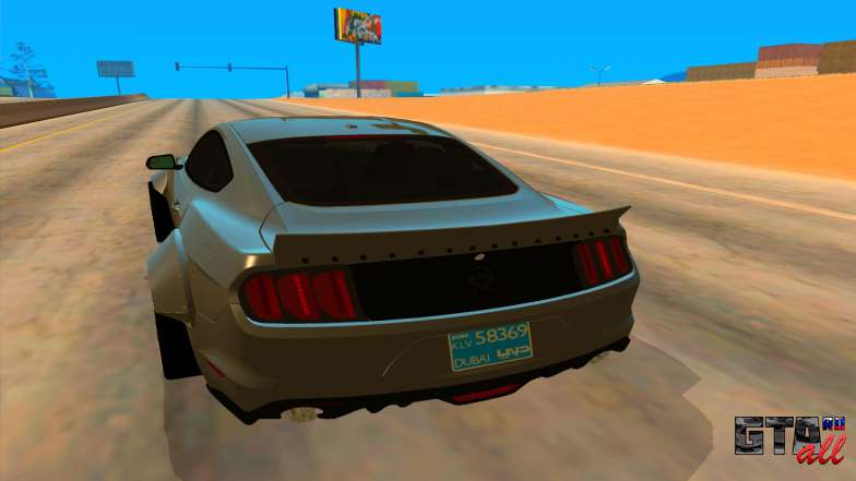 Ford Mustang Azure Inferno для GTA San Andreas задняя часть