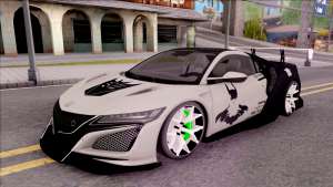 Honda NSX 2017 для GTA San Andreas вид спереди