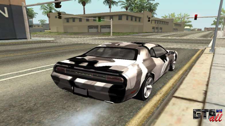 Dodge Challenger SRT для GTA San Andreas вид сзади