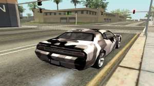 Dodge Challenger SRT для GTA San Andreas вид сзади