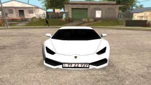 Lamborghini Huracan 2014 Armenian для GTA San Andreas передняя часть