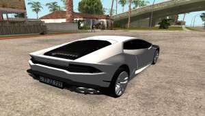 Lamborghini Huracan 2014 Armenian для GTA San Andreas вид сзади