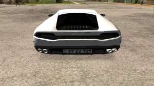 Lamborghini Huracan 2014 Armenian для GTA San Andreas задняя часть