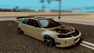 Honda Civic 98 Hatch Rocket Bunny для GTA San Andreas вид спереди