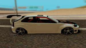 Honda Civic 98 Hatch Rocket Bunny для GTA San Andreas вид сбоку